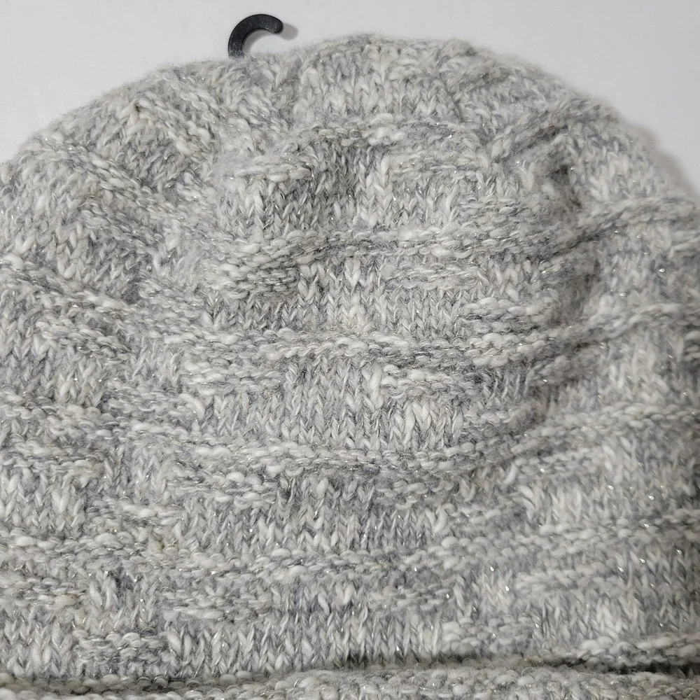 New Era Purdue Boilermakers Beanie Hat Women OSFM Gray Metallic Knit Cuffed NCAA